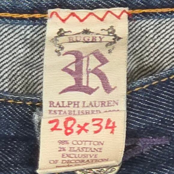 Ralph Lauren Vintage Women's Dark Wash Rugby Jeans. Size 28x34. - Picture 9 of 9